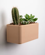 Hangende Bloempot Rechthoekig — originele LoftedGoods-ontwerpersfoto van Thangs; Latte Brown, plant niet inbegrepen