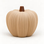 Geribbelde decoratieve herfstpompoen — digitale studioweergave in de ontwerpkleur; geen fysieke kleurreferentie