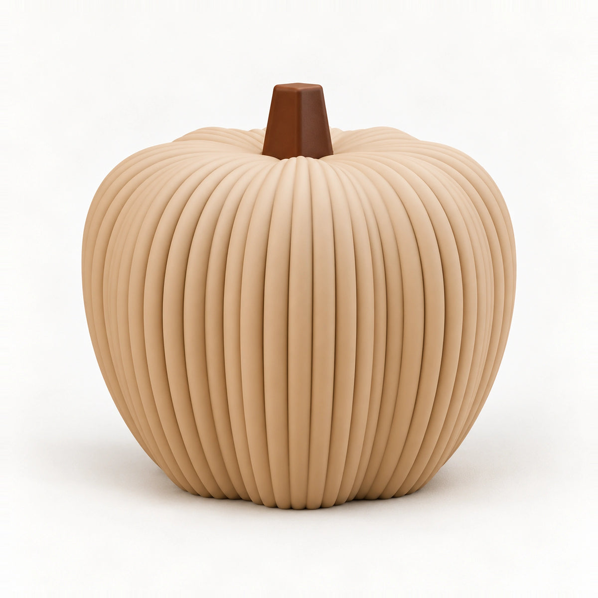Geribbelde decoratieve herfstpompoen — digitale studioweergave in de ontwerpkleur; geen fysieke kleurreferentie