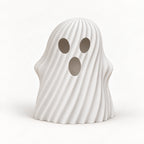 Gedraaid Halloween-spookje voor led-theelicht — digitale studioweergave in de ontwerpkleur; geen fysieke kleurreferentie