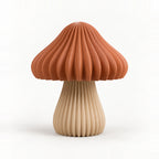 Woodland geribbelde decoratieve paddenstoel — digitale studioweergave in de ontwerpkleur; geen fysieke kleurreferentie