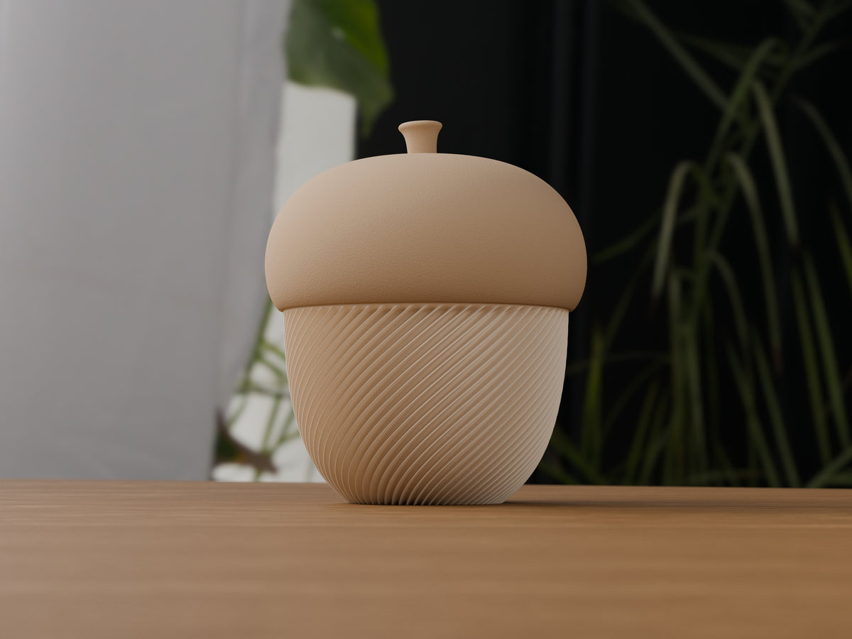 Eikel opbergpot met afneembaar deksel – ontwerpreferentie 3