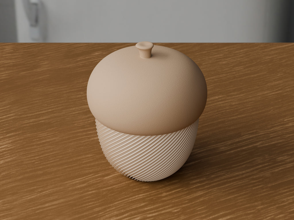 Eikel opbergpot met afneembaar deksel – ontwerpreferentie 4