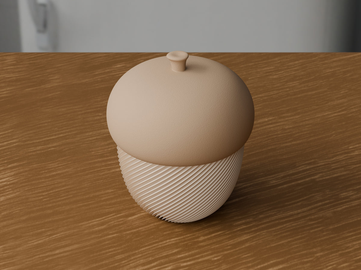 Eikel opbergpot met afneembaar deksel – ontwerpreferentie 4
