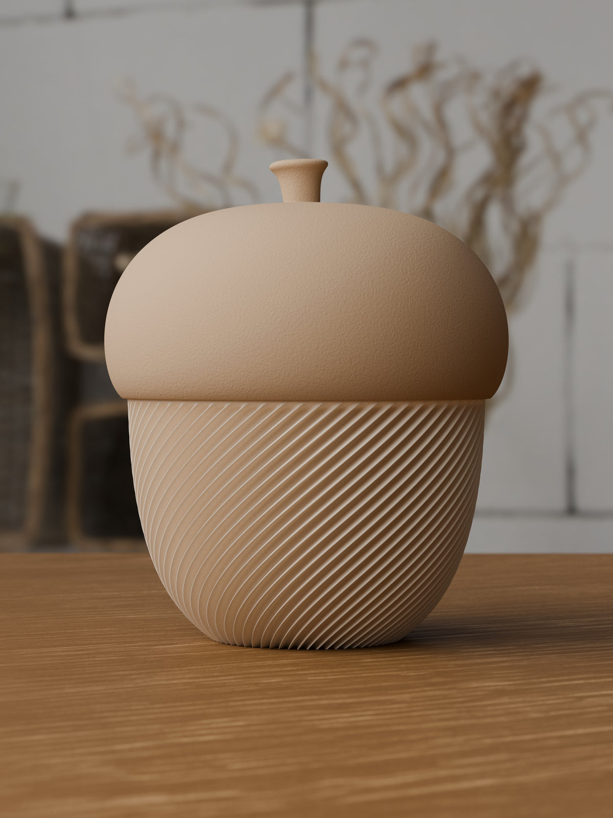 Eikel opbergpot met afneembaar deksel – ontwerpreferentie 6