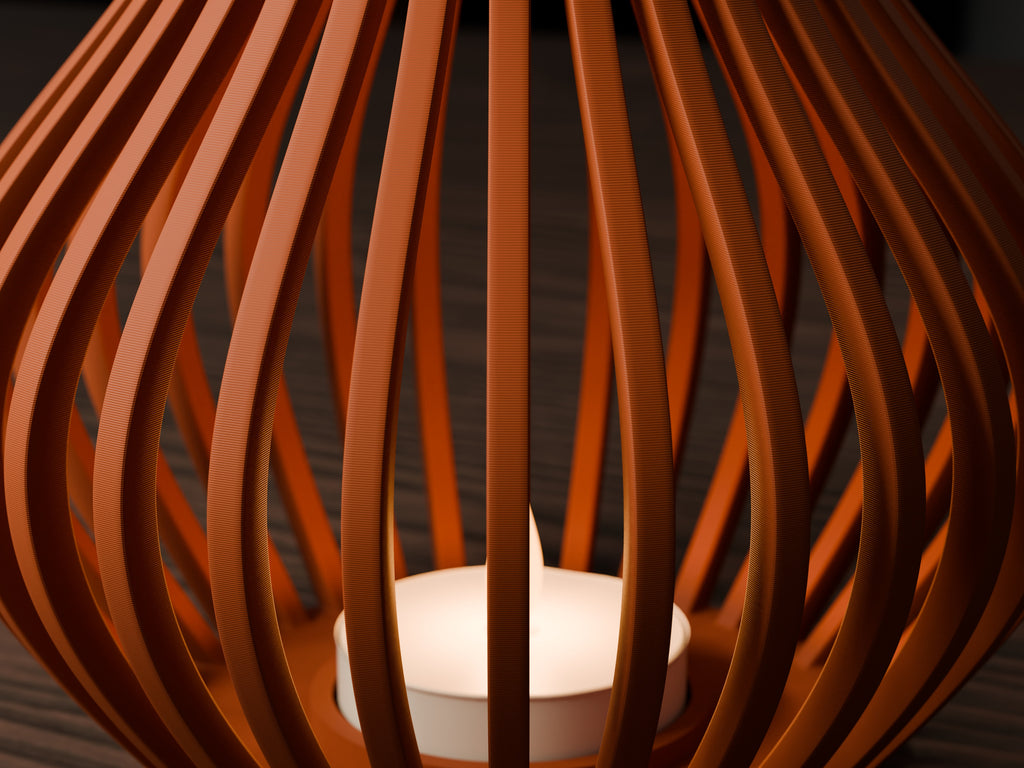 Flow geribbelde lantaarn voor led-theelicht – ontwerpreferentie 5