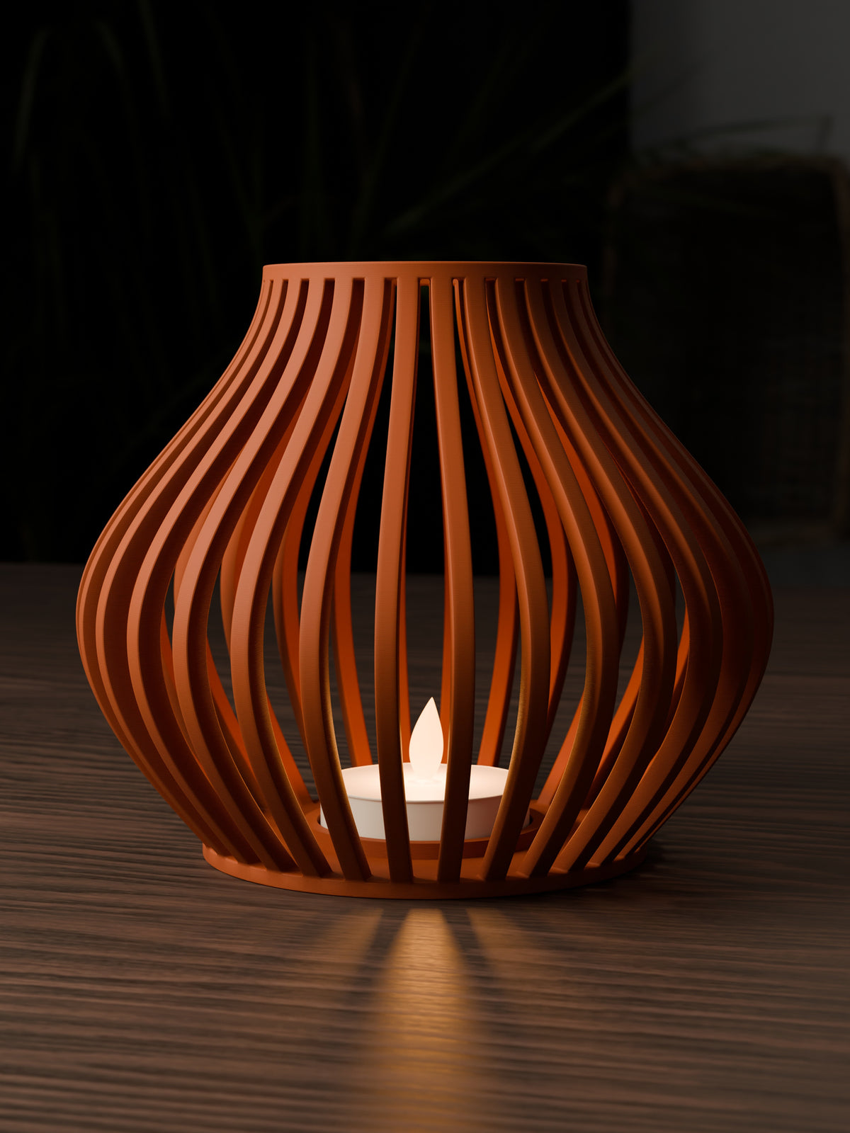 Flow geribbelde lantaarn voor led-theelicht – ontwerpreferentie 6