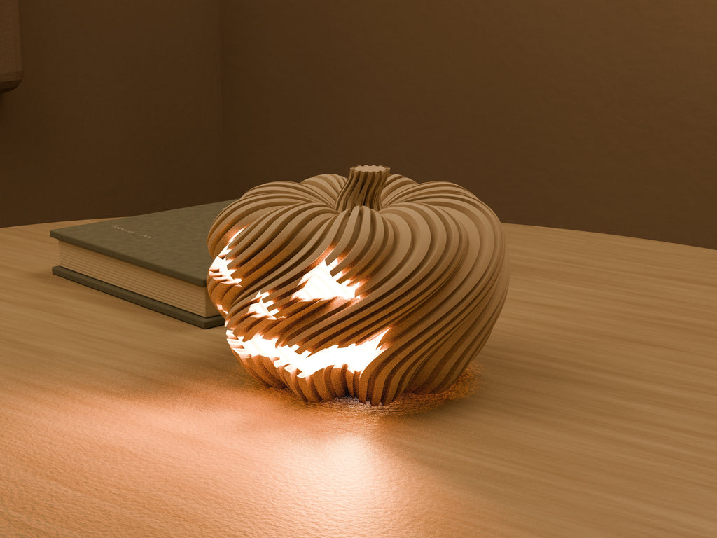 Gedraaide Halloweenpompoen voor led-theelicht – ontwerpreferentie 2