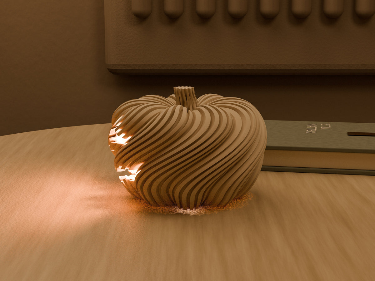 Gedraaide Halloweenpompoen voor led-theelicht – ontwerpreferentie 3
