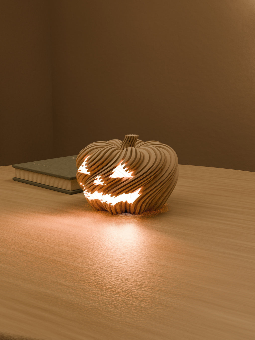 Gedraaide Halloweenpompoen voor led-theelicht – ontwerpreferentie 6