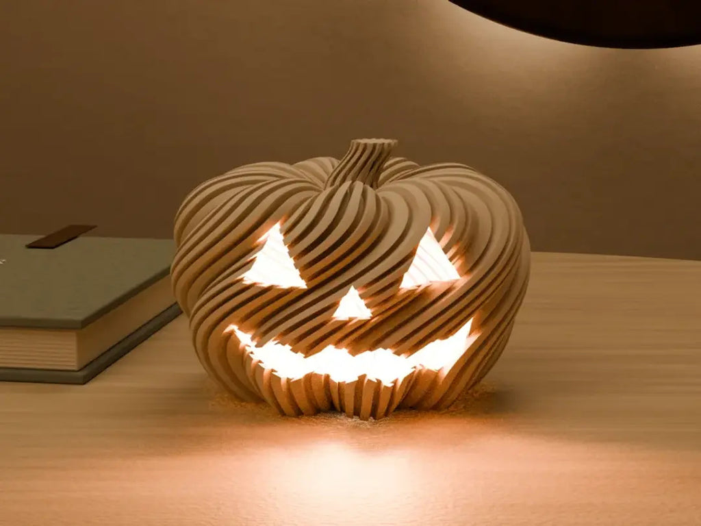 Gedraaide Halloweenpompoen voor led-theelicht – ontwerpreferentie 7