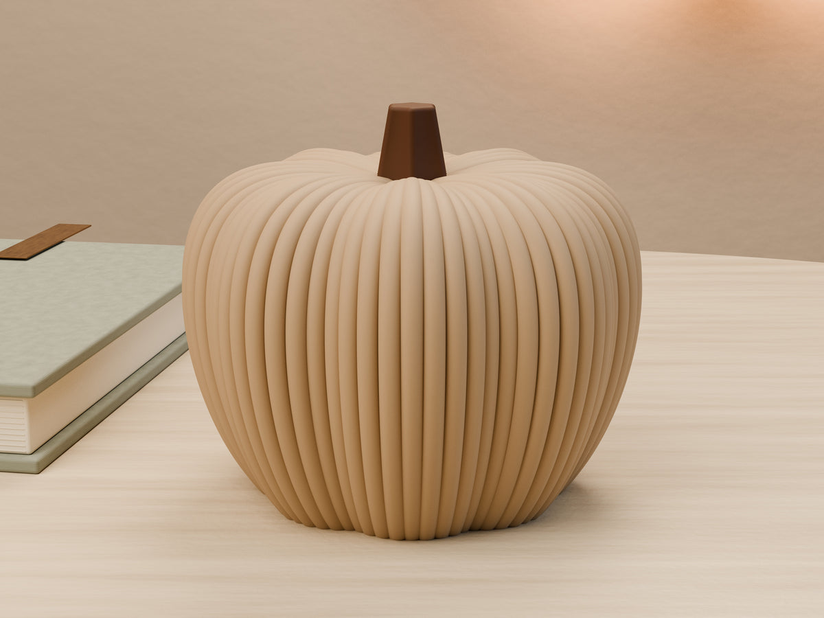 Geribbelde decoratieve herfstpompoen – ontwerpreferentie 1