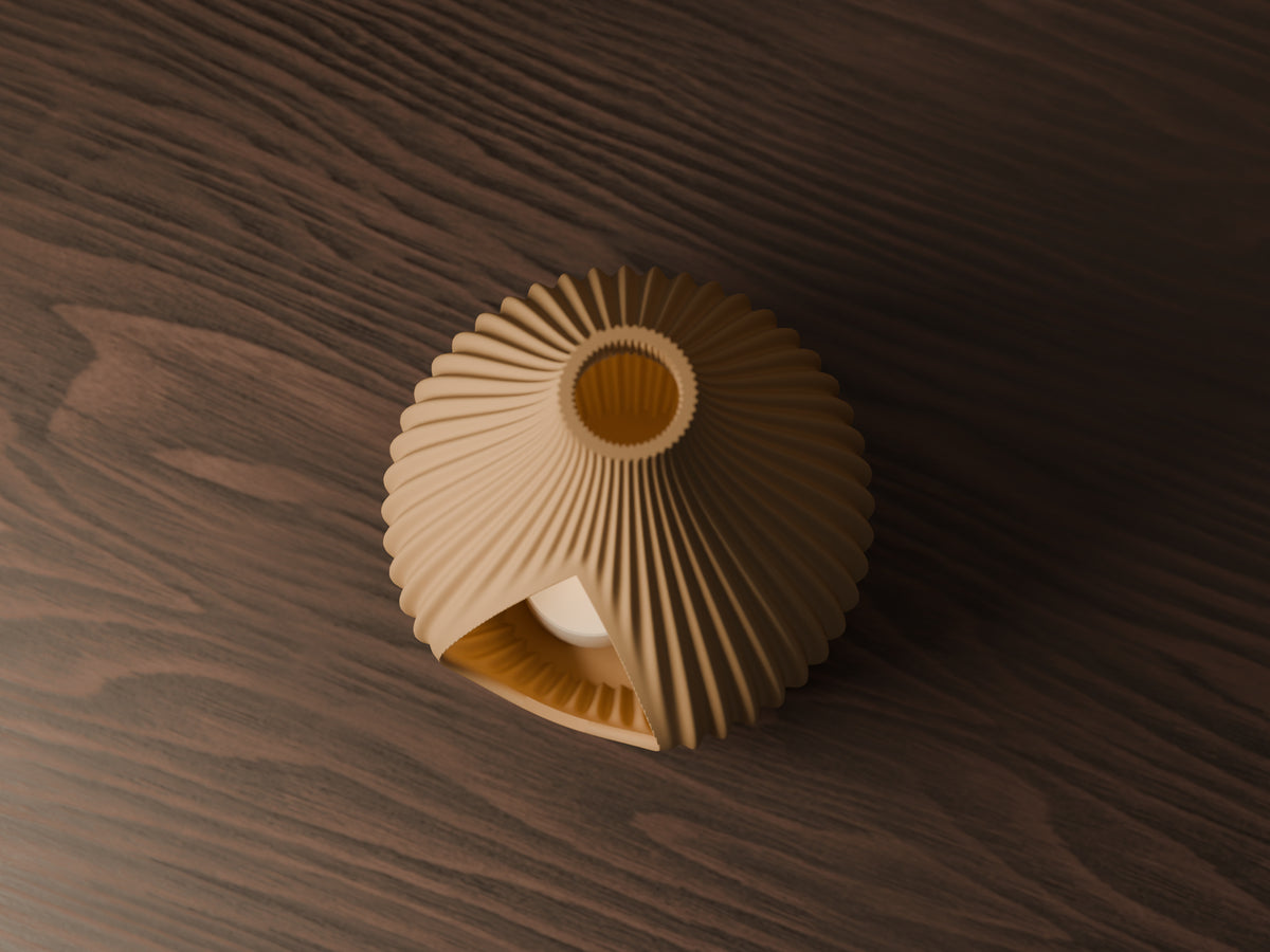Geribbelde druppellantaarn voor led-theelicht – ontwerpreferentie 3