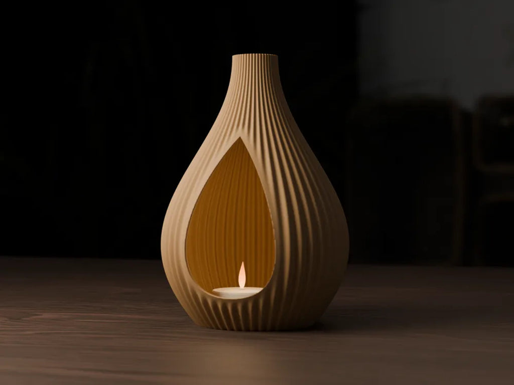 Geribbelde druppellantaarn voor led-theelicht – ontwerpreferentie 7