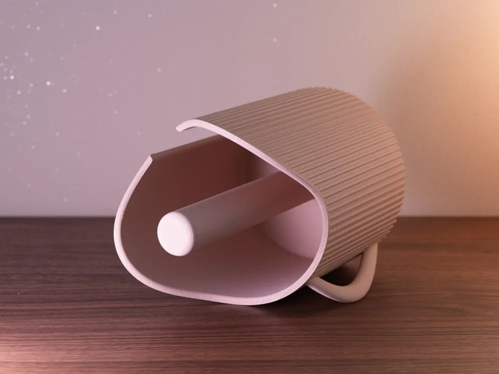 Geribbelde keukenrolhouder met handgreep – ontwerpreferentie 3