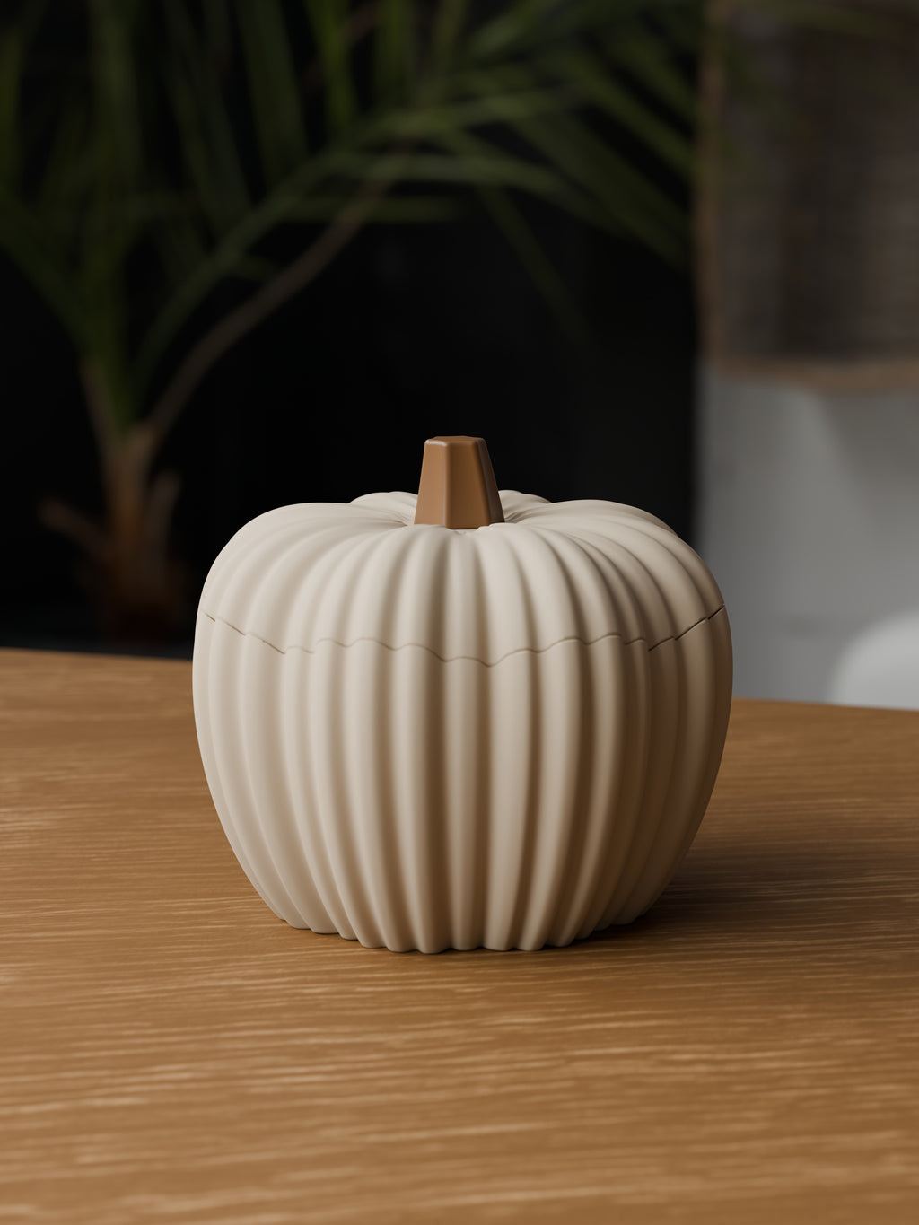 Geribbelde pompoenpot met deksel – ontwerpreferentie 5
