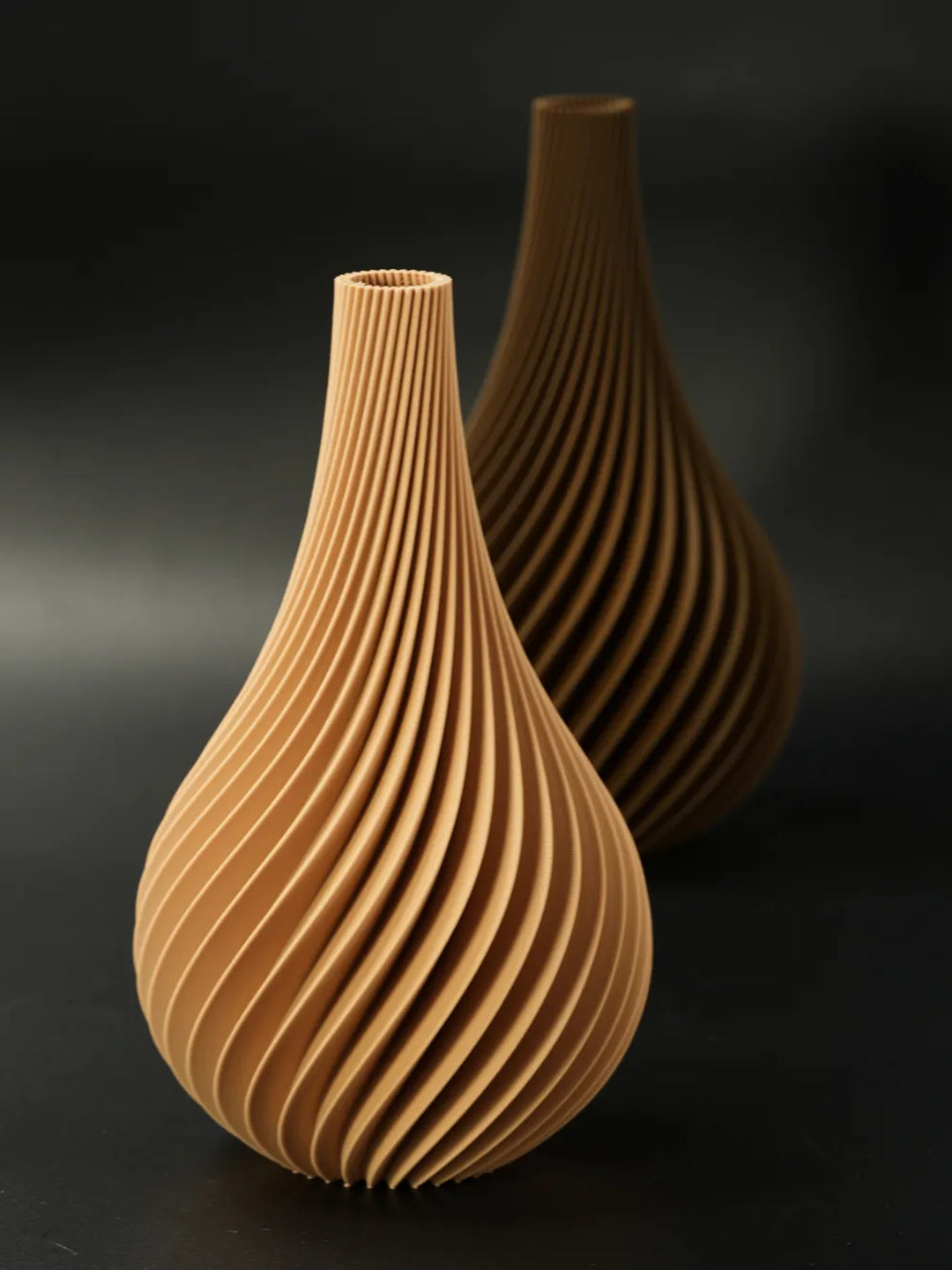 Minimalistische Japandi spiraalvaas – ontwerpreferentie 3