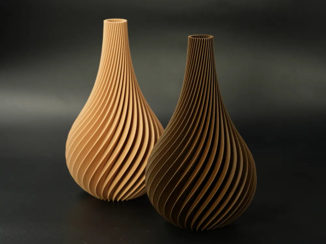 Minimalistische Japandi spiraalvaas – ontwerpreferentie 4