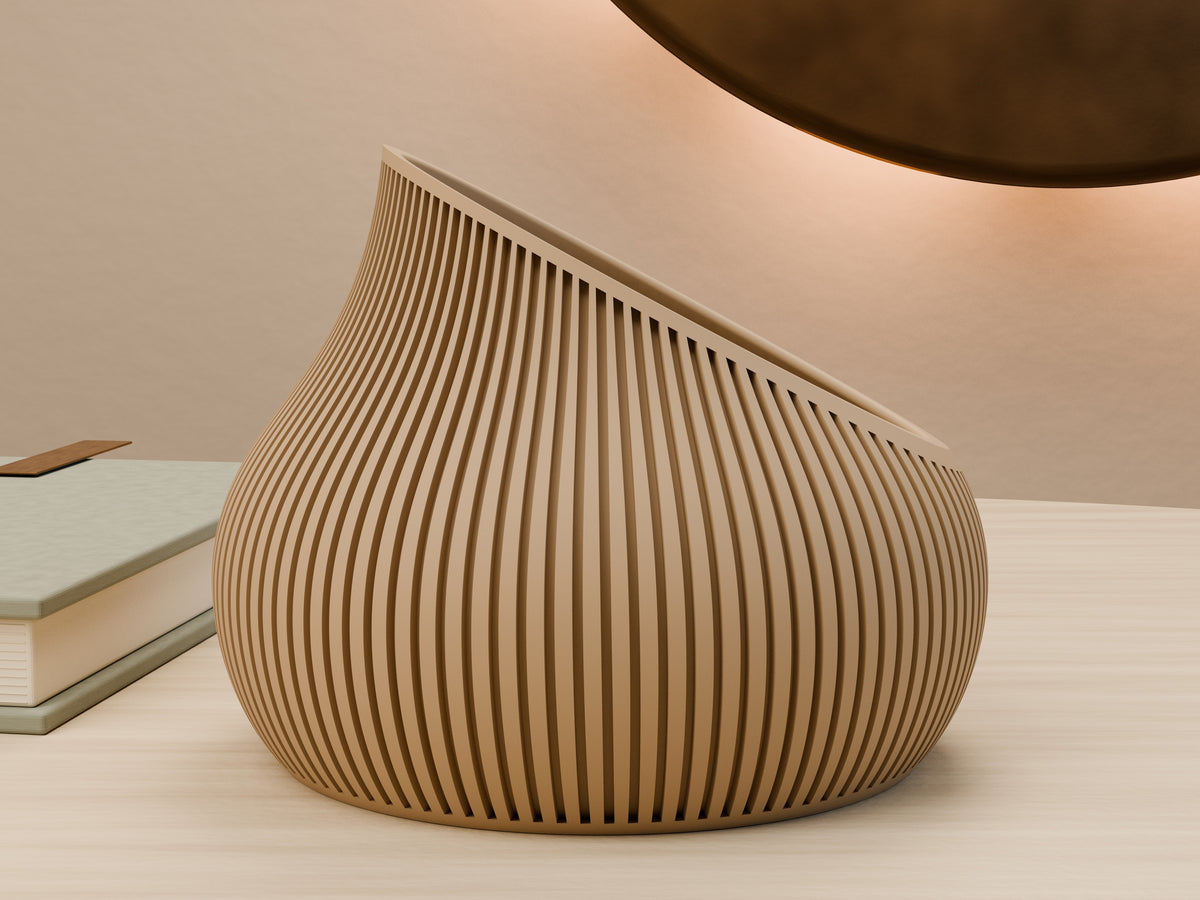 Oblique geribbelde vaas – ontwerpreferentie 1