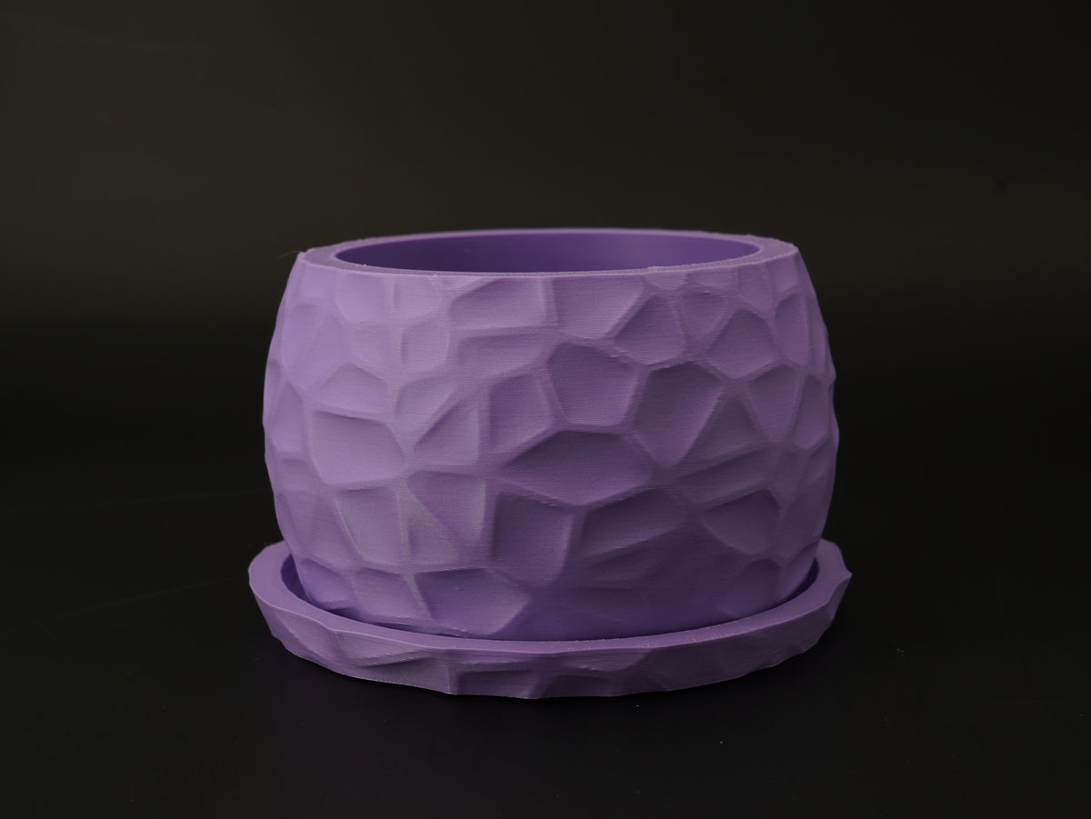 Plantenpot met geometrische facetten – ontwerpreferentie 1