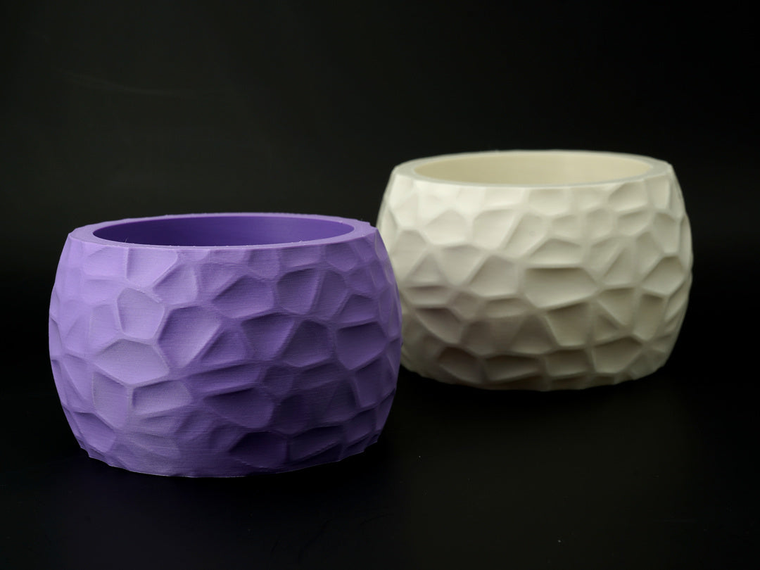 Plantenpot met geometrische facetten – ontwerpreferentie 6