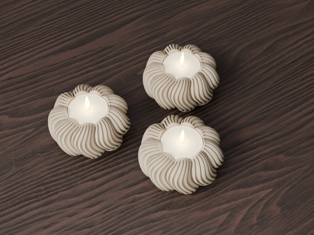 Serpentine pompoenhouder voor led-theelicht – ontwerpreferentie 3