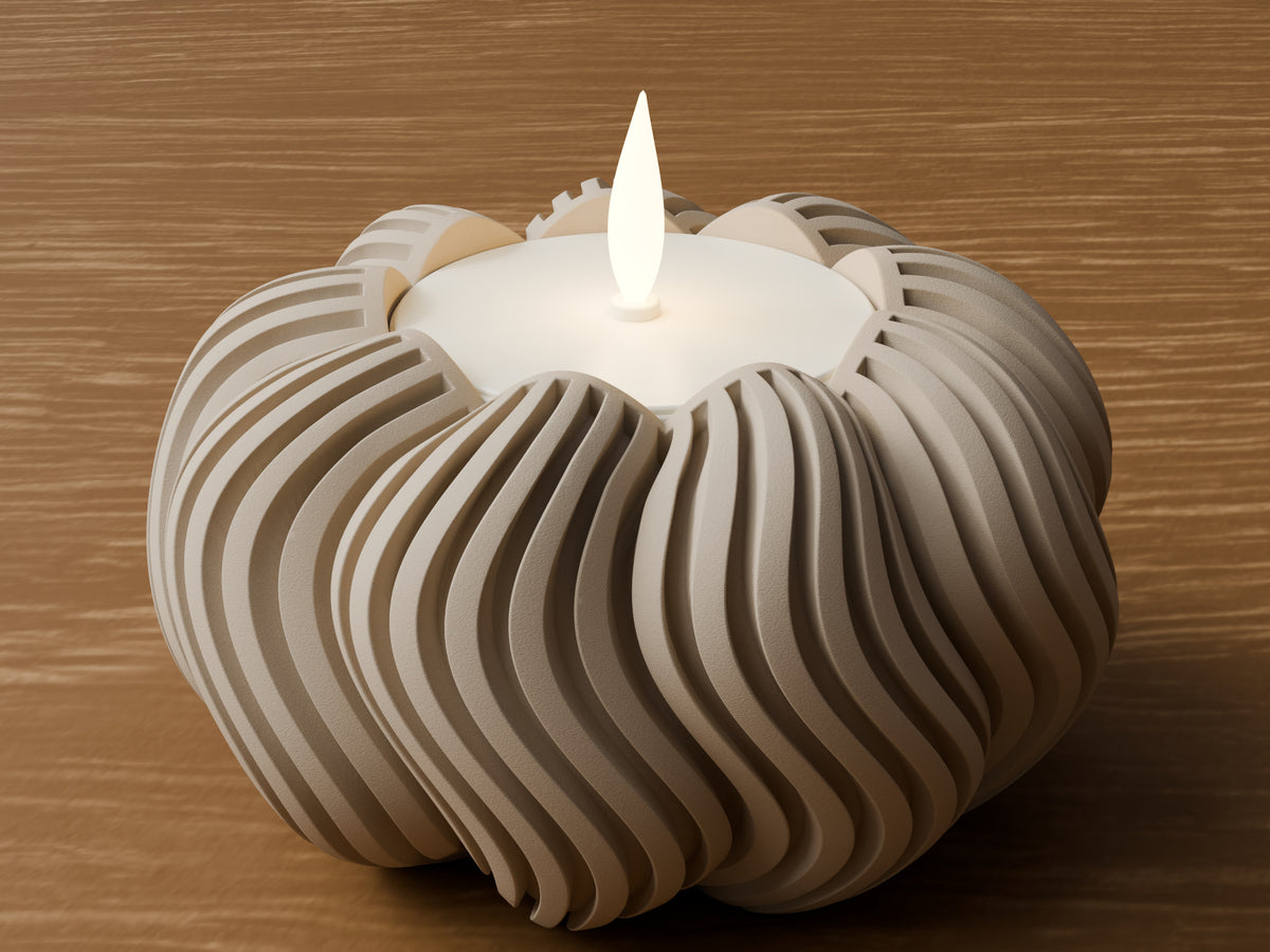 Serpentine pompoenhouder voor led-theelicht – ontwerpreferentie 6