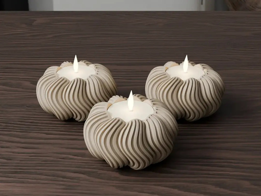 Serpentine pompoenhouder voor led-theelicht – ontwerpreferentie 7