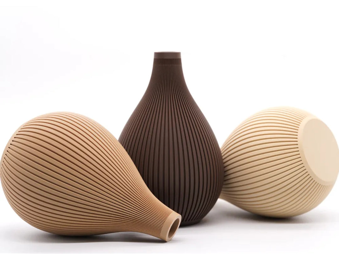 Solstice geribbelde druppelvaas – ontwerpreferentie 1