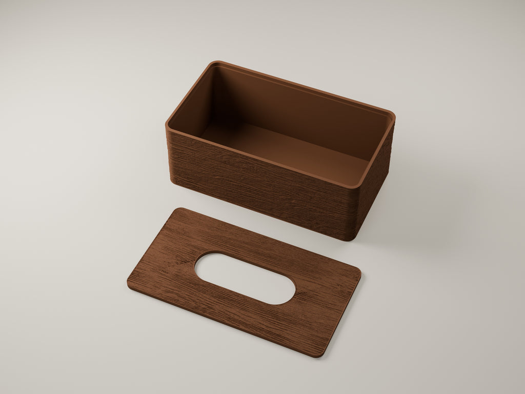 Tissuedoos met houtnerf en afneembaar deksel – ontwerpreferentie 9