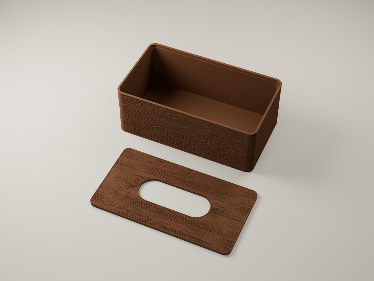 Tissuedoos met houtnerf en afneembaar deksel – ontwerpreferentie 9
