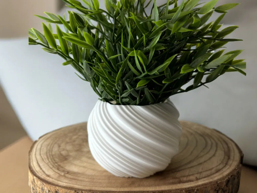 Twist plantenpot met spiraalribben – ontwerpreferentie 1