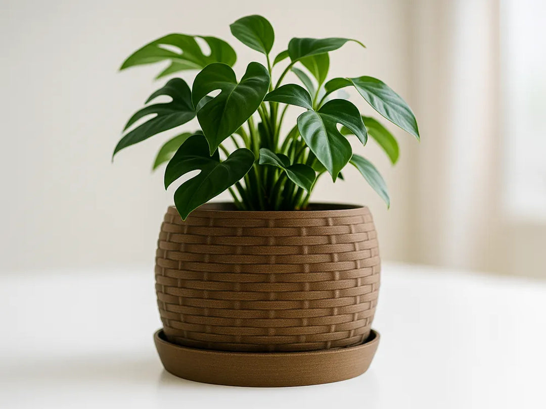 Vimini plantenpot met vlechtlook – ontwerpreferentie 1