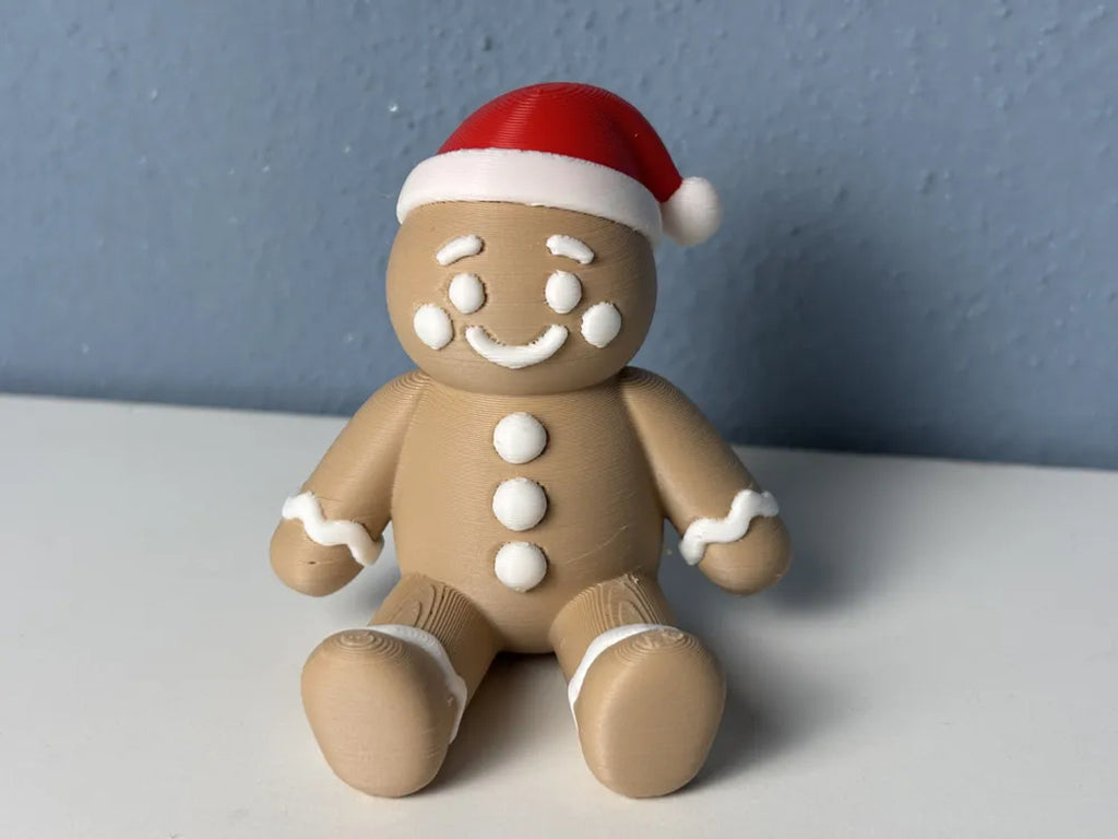 Zittend peperkoekmannetje met kerstmuts – ontwerpreferentie 3